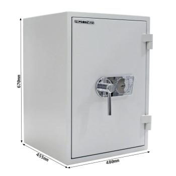 Preview: Rottner Papiersicherungsschrank EN2 Fire Master 65 Doppelbartschloss lichtgrau T06431